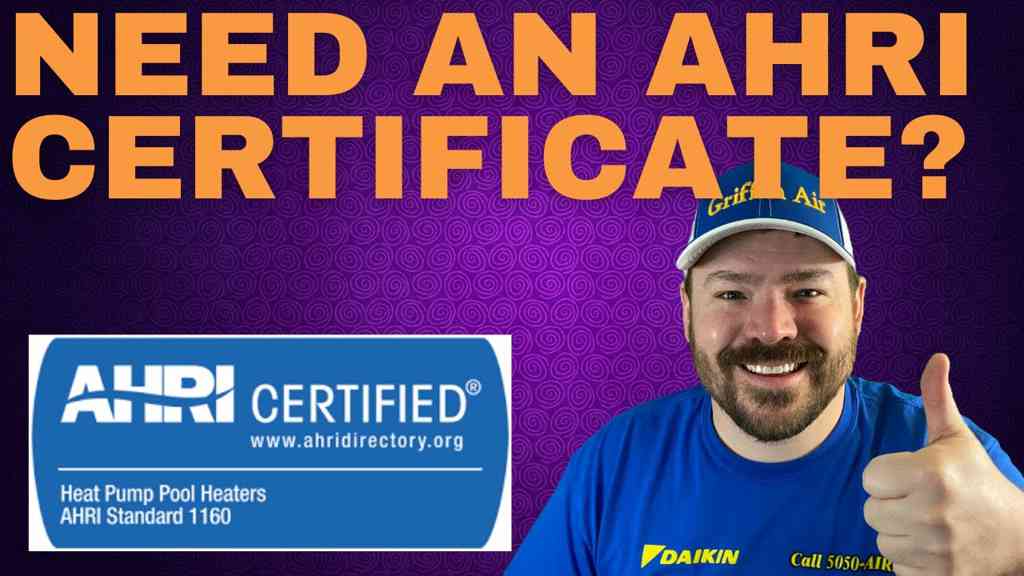 Need An Ahri Certificate For The Warranty Rebate Or Taxes HVAC Chat 